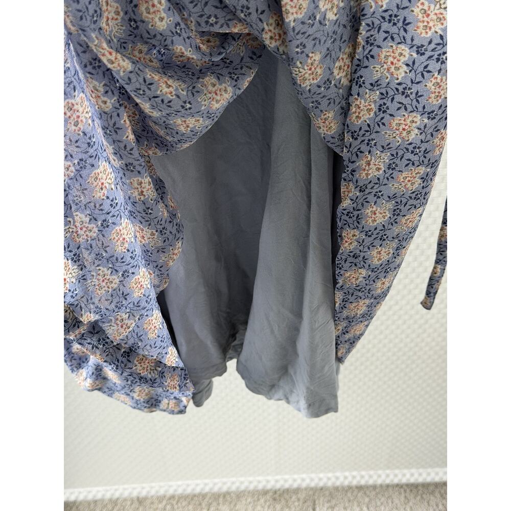 April Cornell XL Floral Blue Cottage Core Summer Sun Dress Pockets - Picture 5 of 14